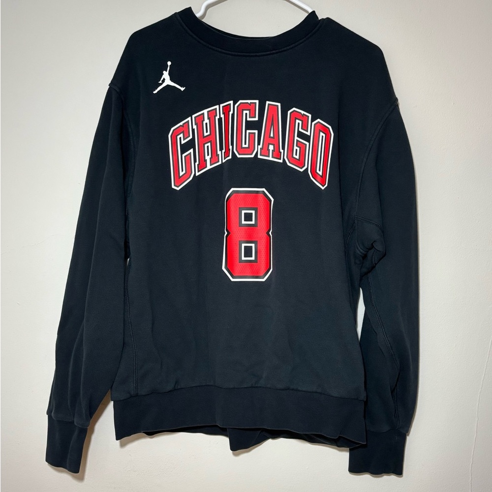 Jordan Black and Red Chicago Sweatshirt